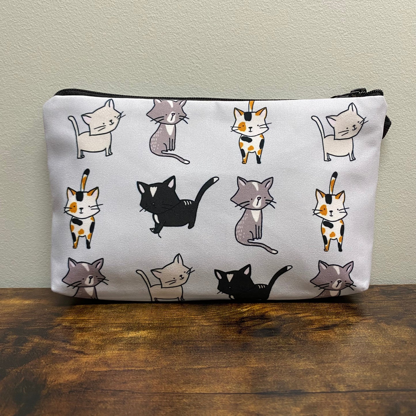 Cats on Blue  - Water-Resistant Multi-Use Pouch