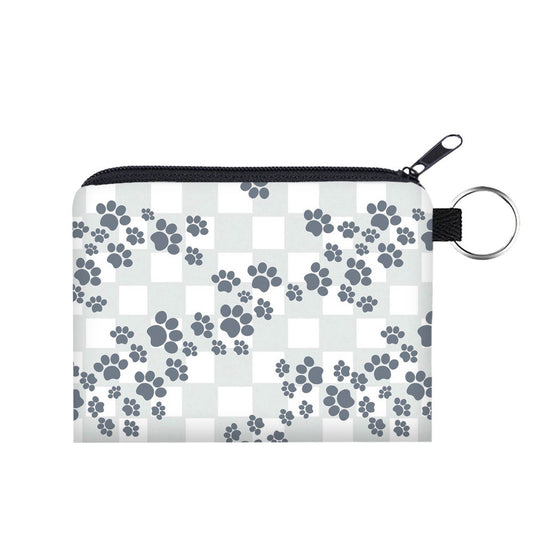 Plaid Paw - Water-Resistant Mini Pouch w/ Keyring