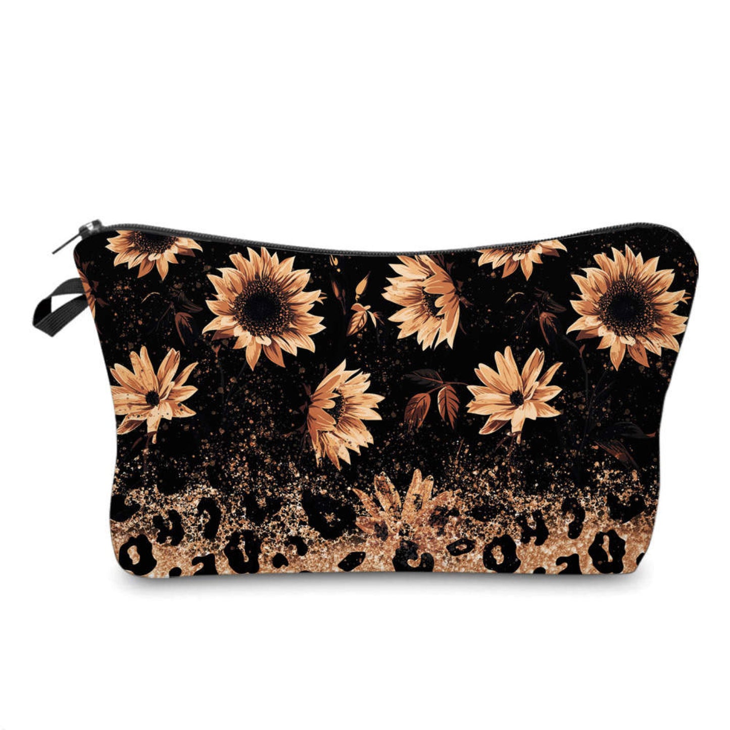 Sunflower Black Bronze Glitter - Water-Resistant Multi-Use Pouch