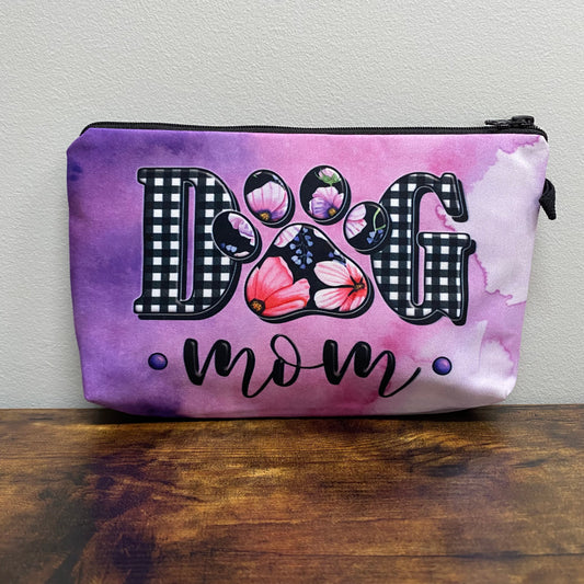 Dog Mom Floral Plaid - Water-Resistant Multi-Use Pouch