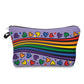 Hearts Rainbow Purple - Water-Resistant Multi-Use Pouch