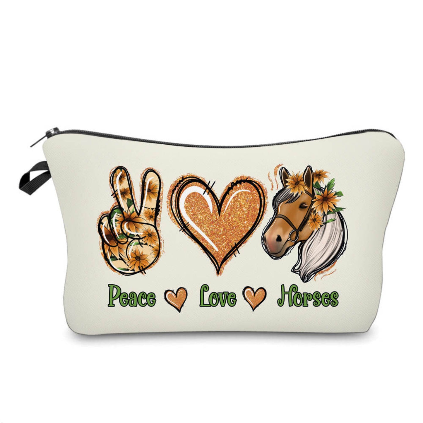 Peace Love Horses - Water-Resistant Multi-Use Pouch