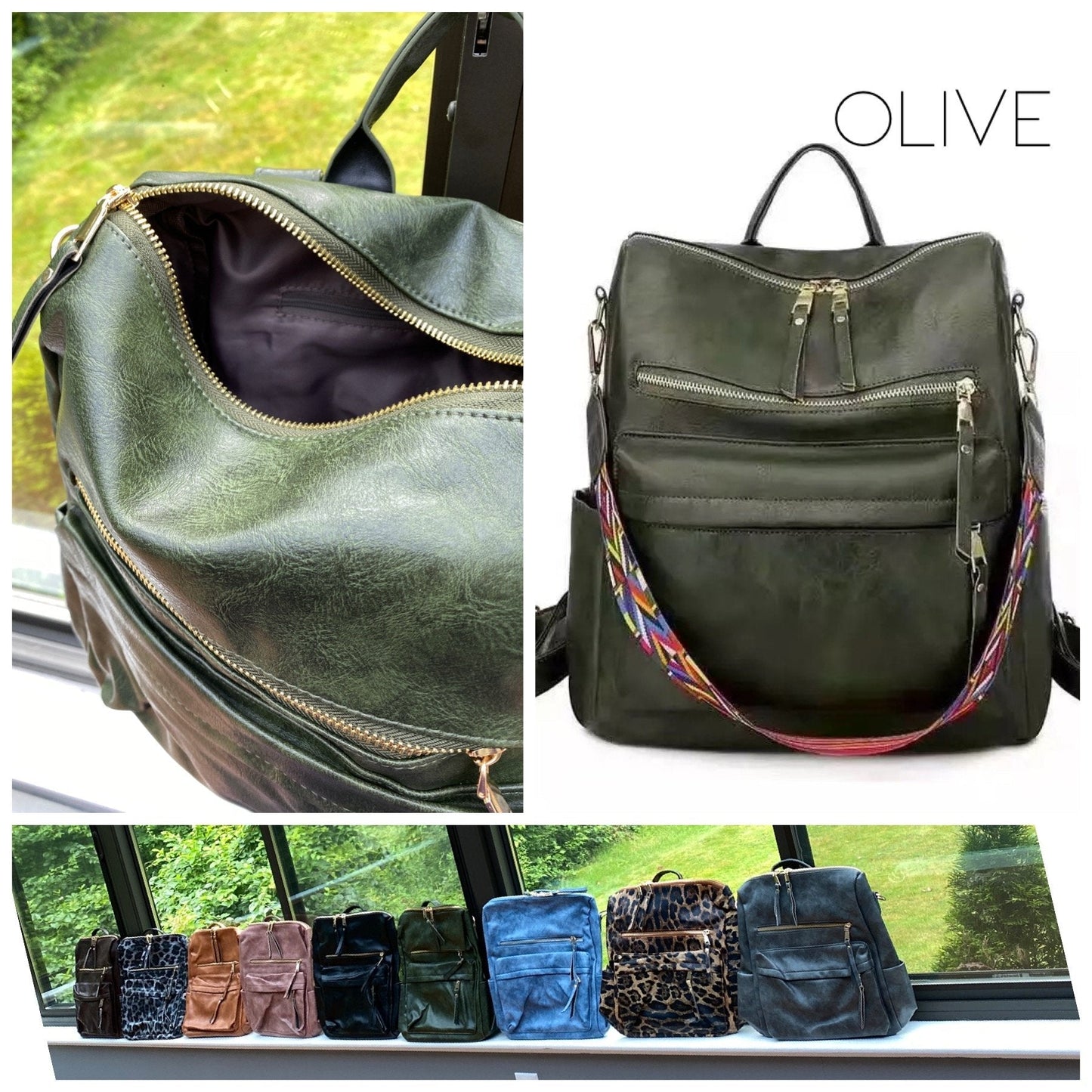 The Brooke Backpack - Olive