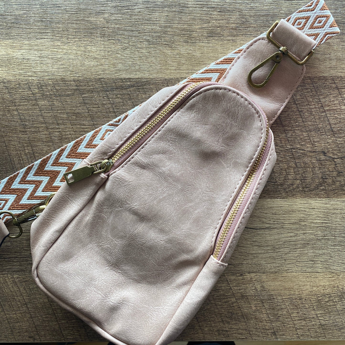 The Samantha Sling Crossbody - Solid Blush