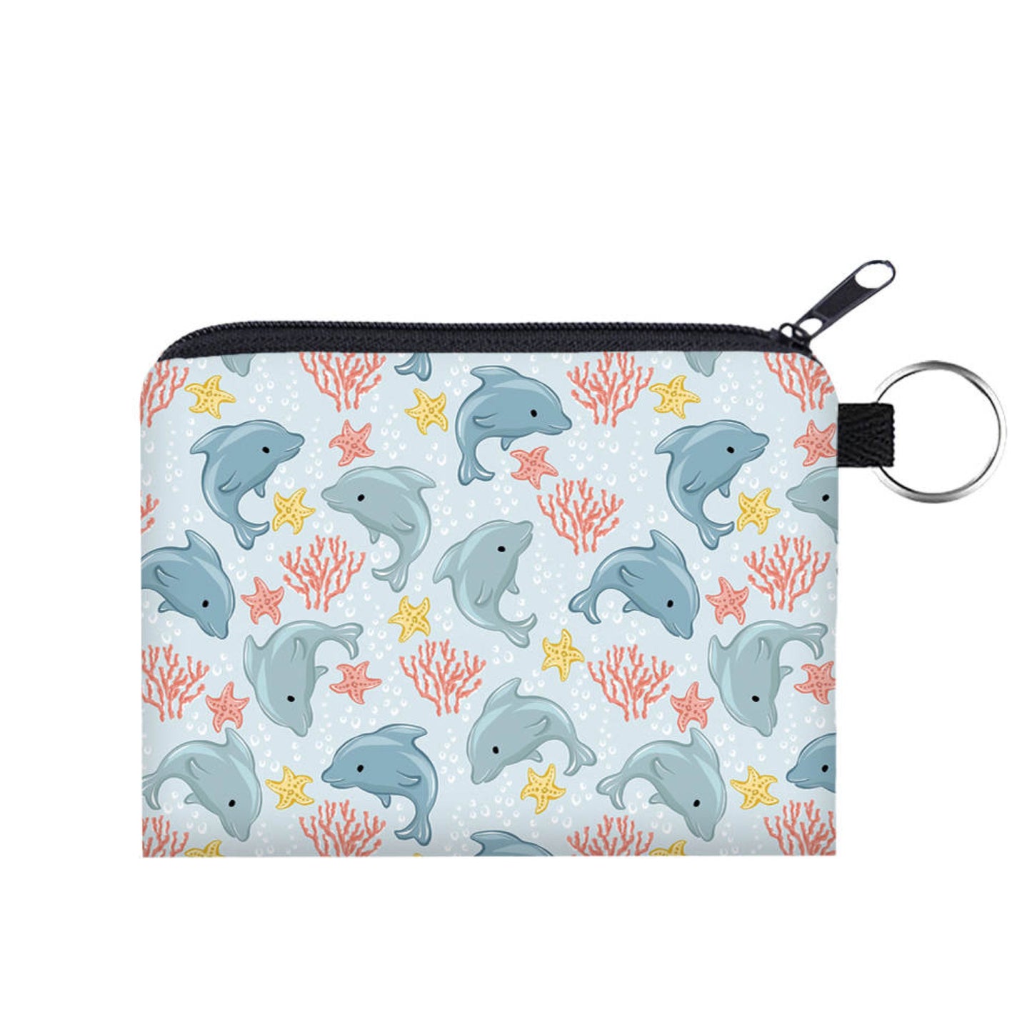 Dolphin - Water-Resistant Mini Pouch w/ Keyring
