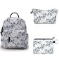 Paw Print Plaid - Water-Resistant Mini Backpack & Pouches Set