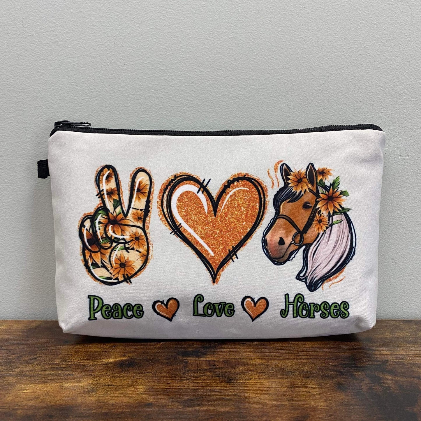 Peace Love Horses - Water-Resistant Multi-Use Pouch