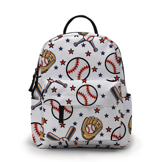 Baseballs & Bats - Water-Resistant Mini Backpack