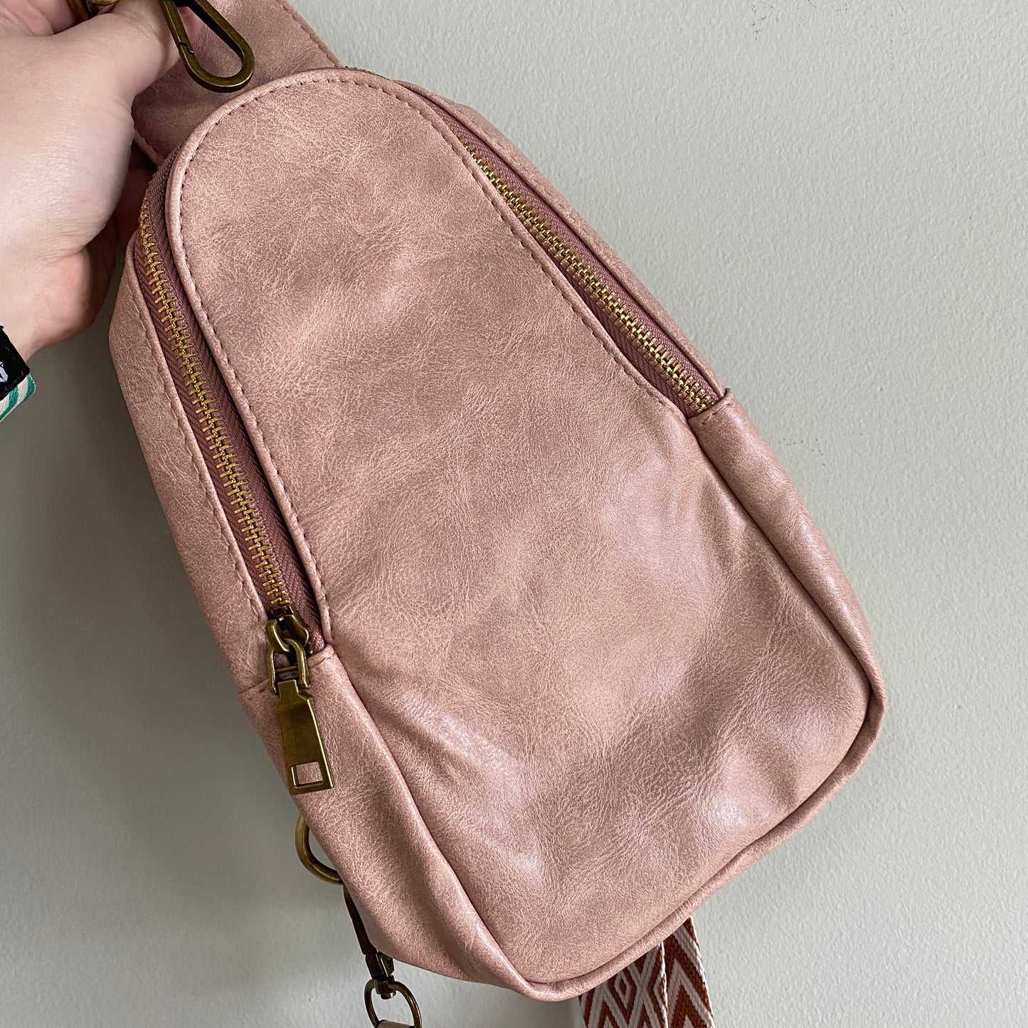 The Samantha Sling Crossbody - Solid Blush