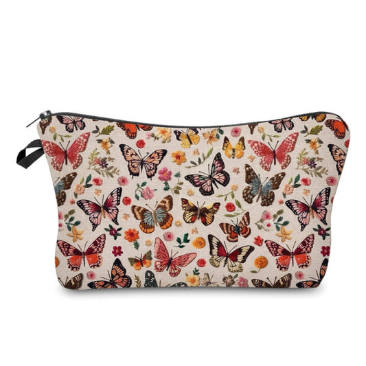 Butterfly Faux Embroidery - Water-Resistant Multi-Use Pouch