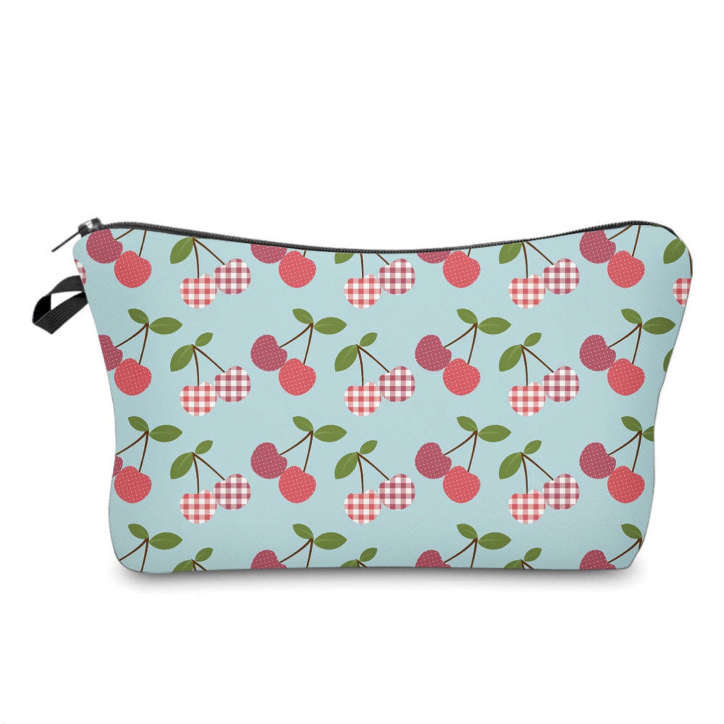 Cherries Cherry Plaid - Water-Resistant Multi-Use Pouch