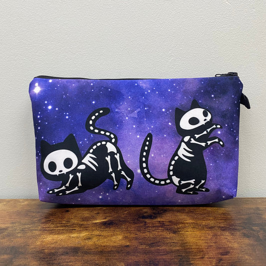 Skeleton Cat - Water-Resistant Multi-Use Pouch