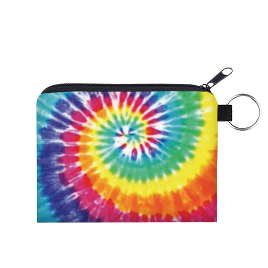 Tie Dye Swirl - Water-Resistant Mini Pouch w/ Keyring