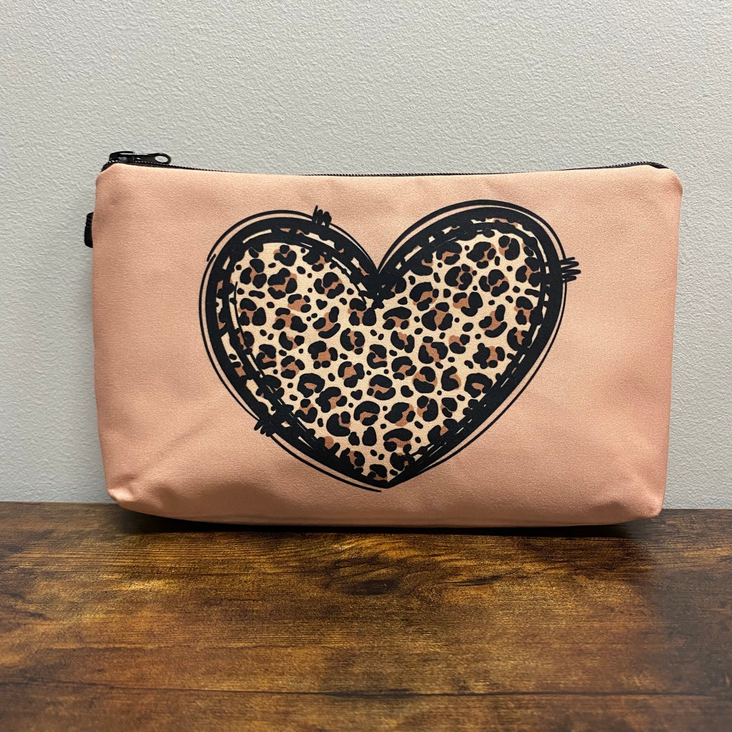 Animal Print Heart - Water-Resistant Multi-Use Pouch