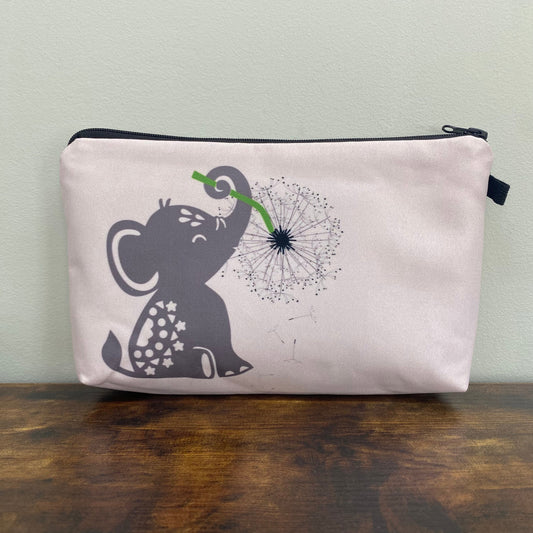 Elephant Dandelion - Water-Resistant Multi-Use Pouch