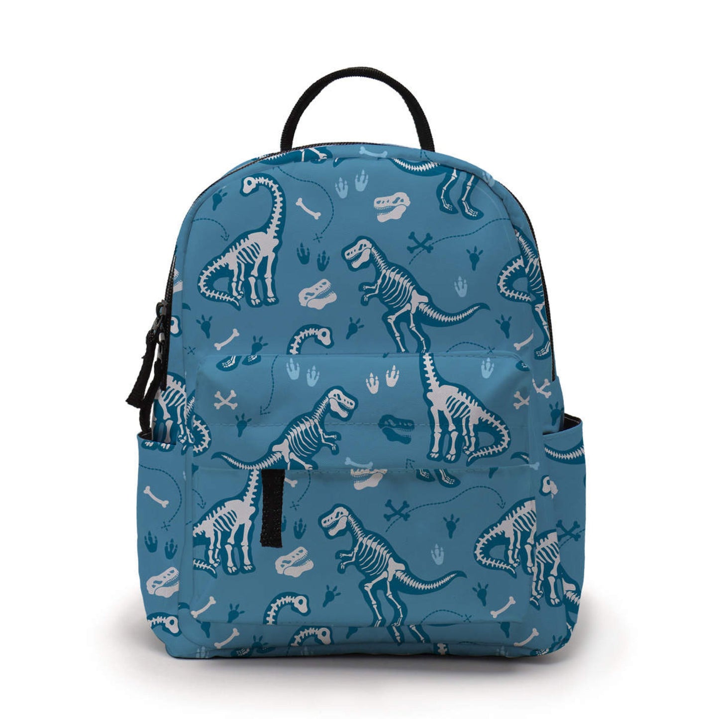 Dino Skeleton Blue - Water-Resistant Mini Backpack