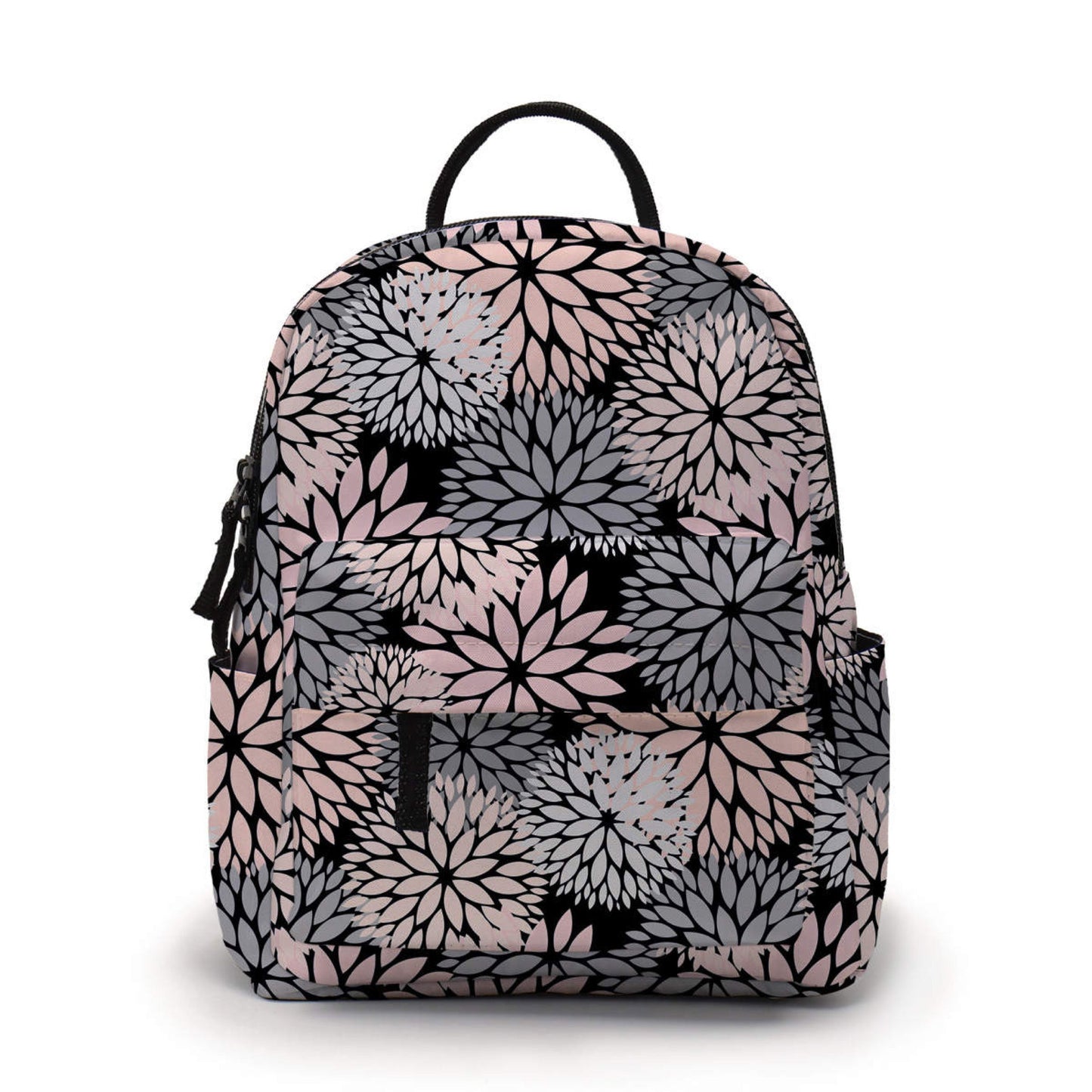 Pink & Black Dahlia - Water-Resistant Mini Backpack