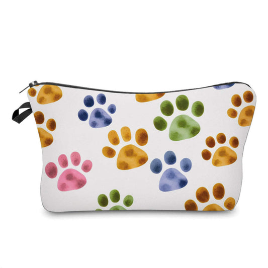 Dog Paw Pink Orange Green - Water-Resistant Multi-Use Pouch