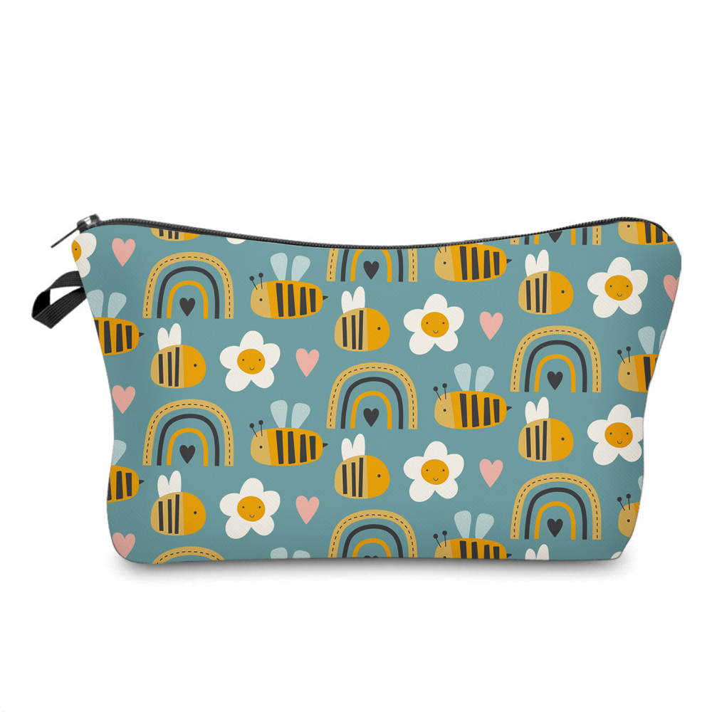 Bee Daisy Rainbow - Water-Resistant Multi-Use Pouch