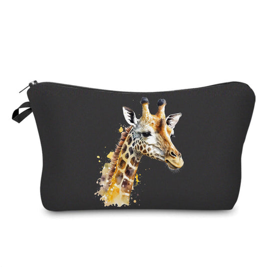 Giraffe on Grey - Water-Resistant Multi-Use Pouch