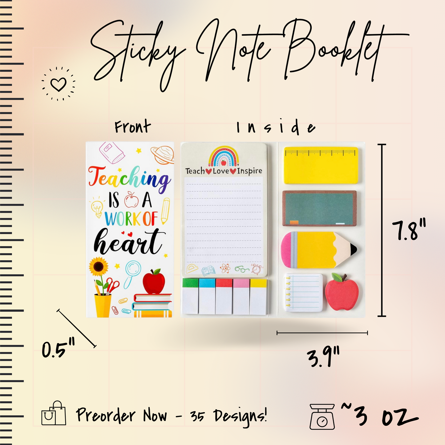 Sticky Note Booklet Set - Bears