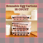 18 Count Egg - Plastic Reusable Chicken Egg Carton - Holds 18 Eggs