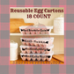 18 Count Egg - Plastic Reusable Chicken Egg Carton - Holds 18 Eggs