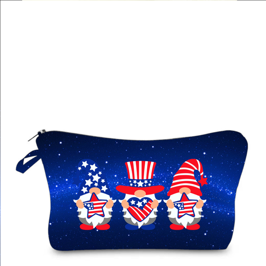 Patriotic Gnomes - USA - July 4th - Americana - Water-Resistant Multi-Use Pouch