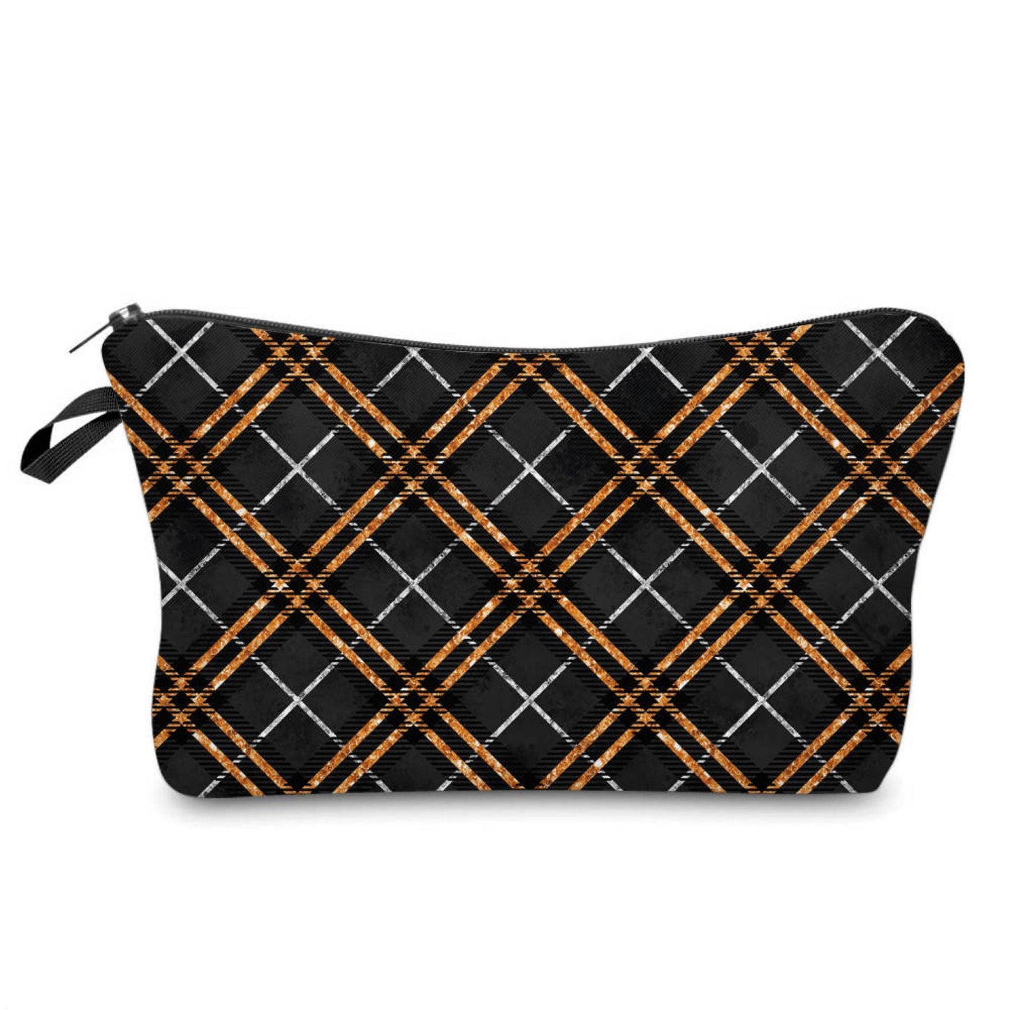 Orange Plaid - Water-Resistant Multi-Use Pouch