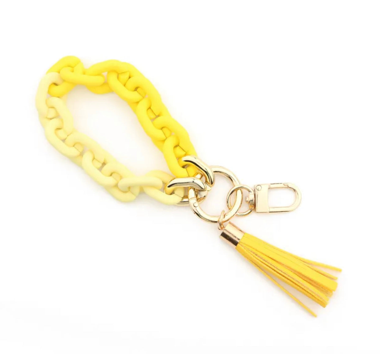 Link Bracelet Keychain with Tassel