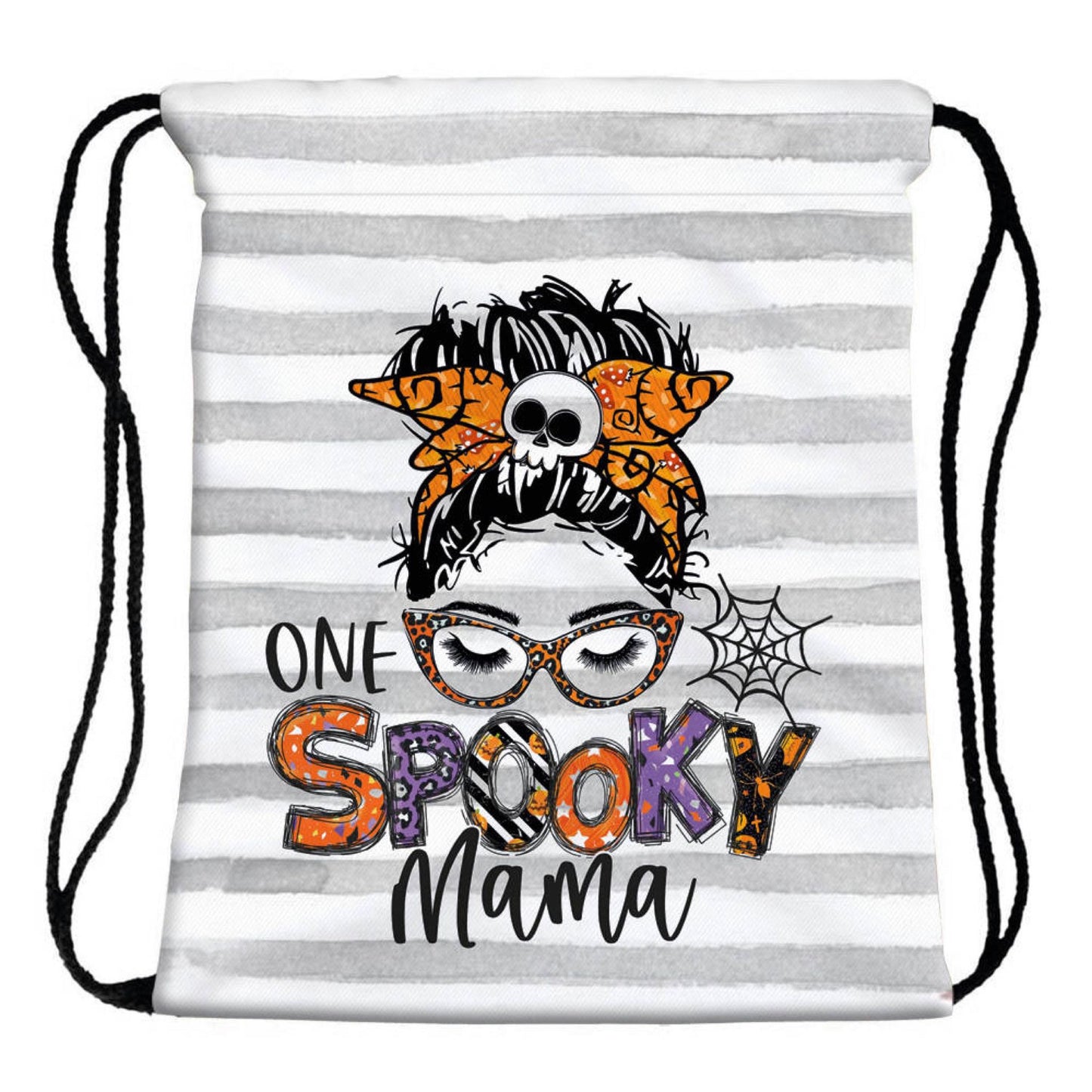 One Spooky Mama - Water Resistant Drawstring Bag - Backpack