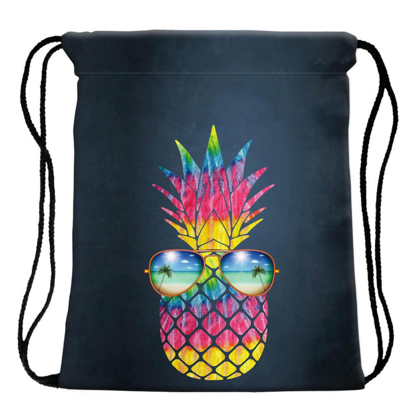Cool Pineapple - Summer - Water Resistant Drawstring Bag - Backpack