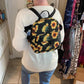 Sunflower Cow Wood - Water-Resistant Multi-Use Pouch & Mini Backpack SET
