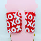 XOXO Print - Hot Cup Coozie Sleeve - Faux Leather Drink Sleeve