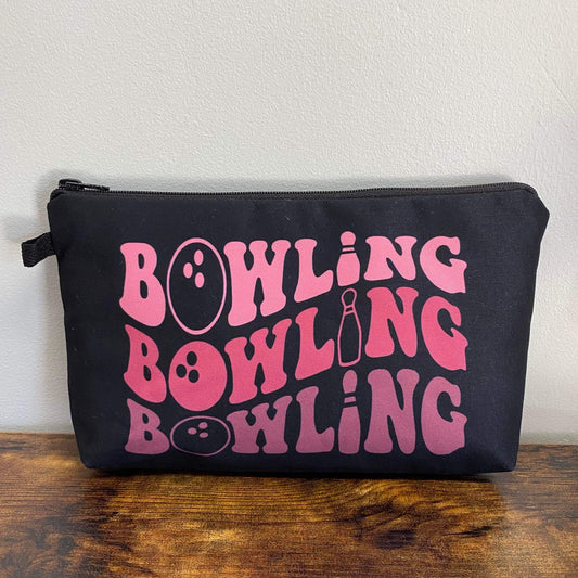 Bowling, Pink Rose - Water-Resistant Multi-Use Pouch