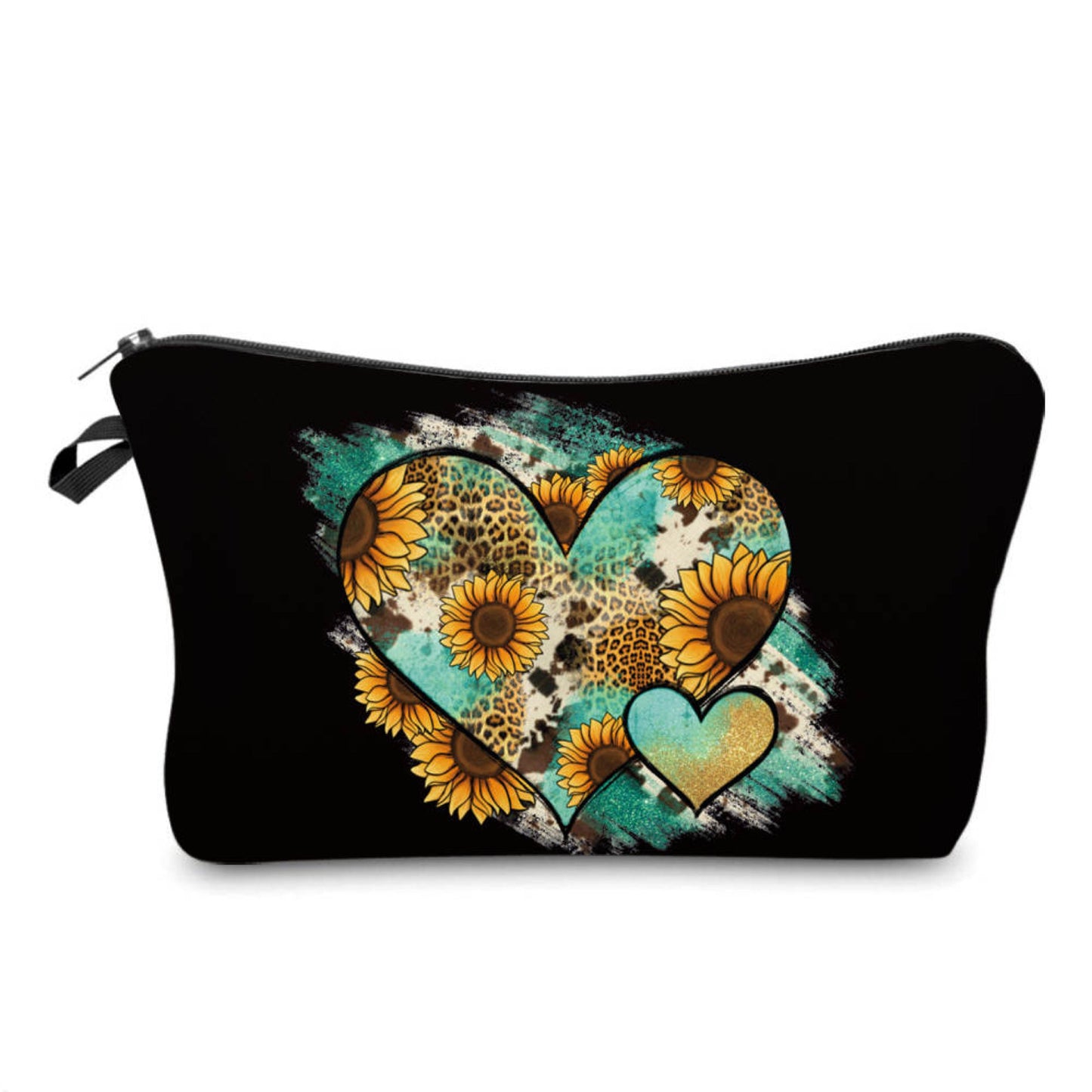 Sunflower Animal Heart - Water-Resistant Multi-Use Pouch