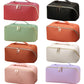 Woven Solids Oversized Lay Flat Cosmetic Bag