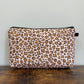 Gold & Peach Animal Print - Water-Resistant Multi-Use Pouch