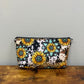 Turquoise Sunflower - Water-Resistant Multi-Use Pouch