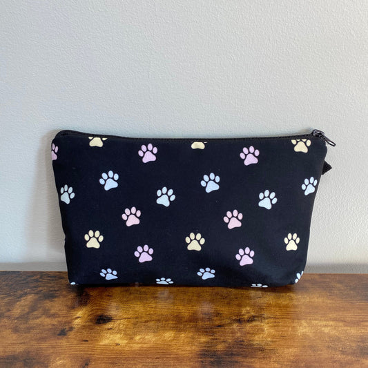 Pastel Paw Prints - Water-Resistant Multi-Use Pouch