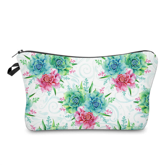 Succulents Watercolor - Water-Resistant Multi-Use Pouch