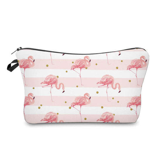 Flamingo Stripe - Water-Resistant Multi-Use Pouch