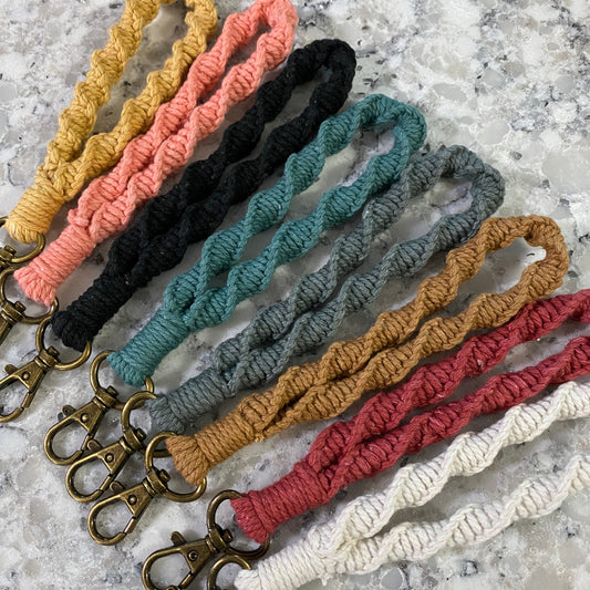 Twisted Macrame Bracelet Keychain