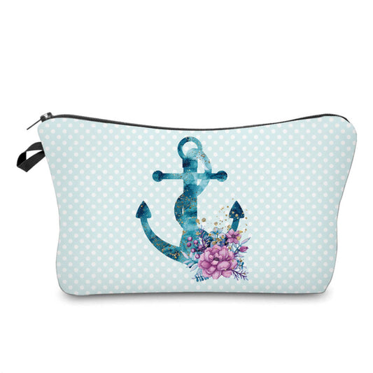 Anchor Blue Floral - Water-Resistant Multi-Use Pouch