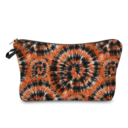 Orange Black Tie Dye - Water-Resistant Multi-Use Pouch