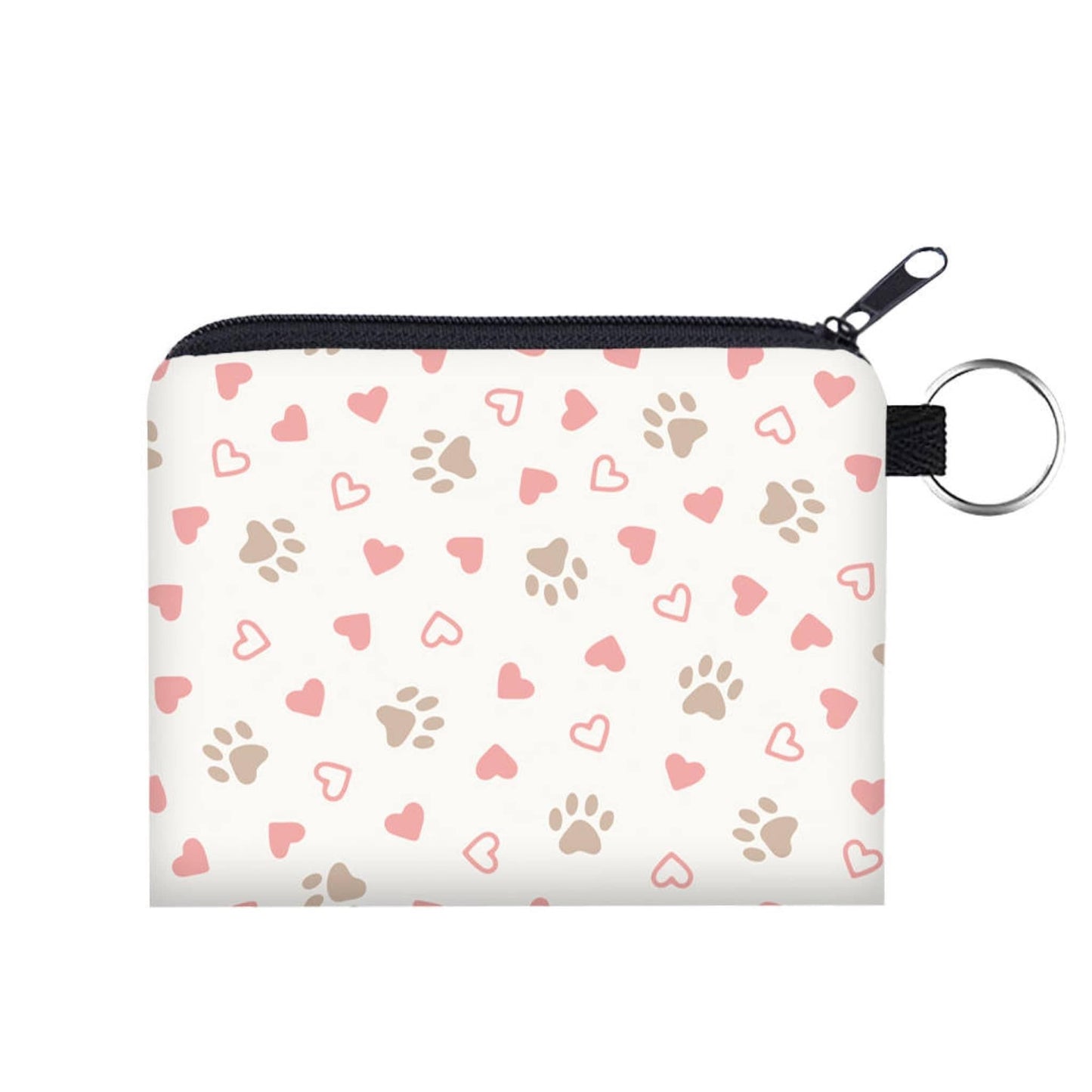 Paw & Hearts - Water-Resistant Mini Pouch w/ Keyring