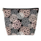 Floral Pink Black Dahlia - Water-Resistant Multi-Use XL Pouch