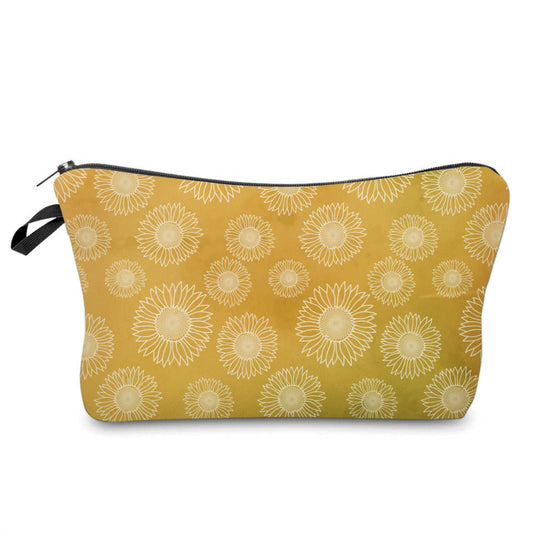 Yellow Multiple Sunflower - Water-Resistant Multi-Use Pouch