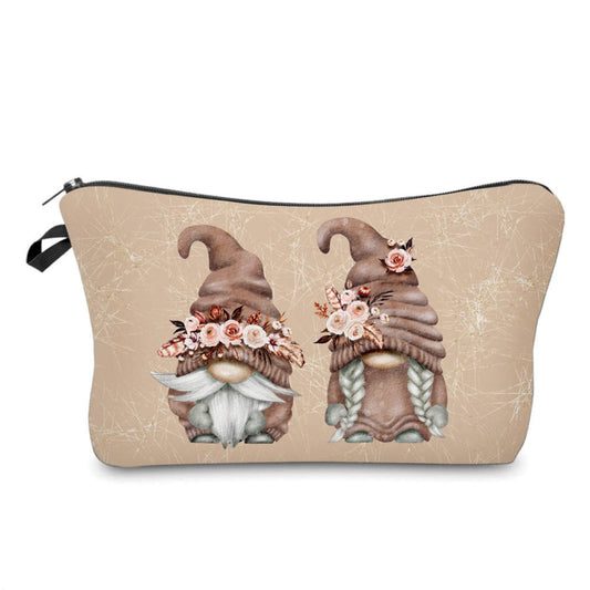 Gnome Brown Floral - Water-Resistant Multi-Use Pouch