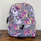 Grey Floral Skull - Water-Resistant Mini Backpack